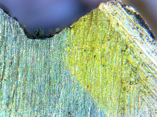 Laser welding on bronze and stainless steel